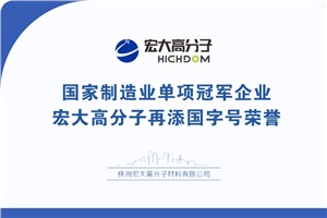 喜報|制造業單項冠軍企業：宏大高分子再添國字號榮譽！